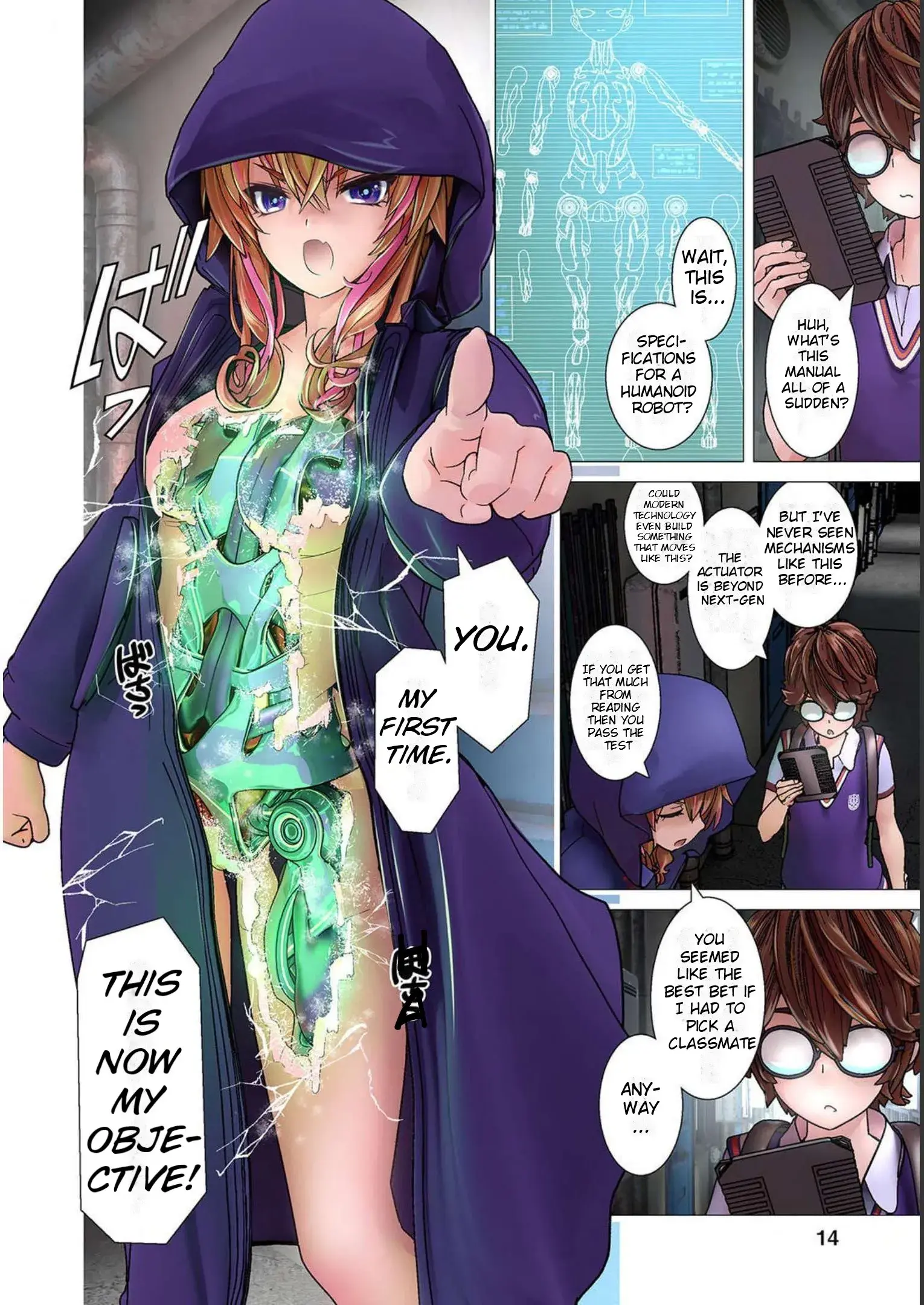 Makina-san's a Love Bot?! — Chapter 1 — Page 14