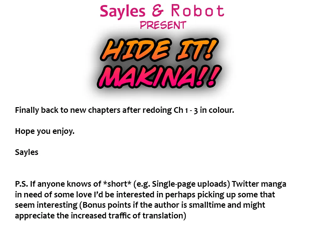 Hide it! Makina!!