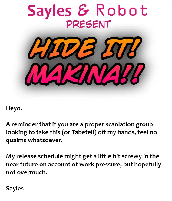 Hide it! Makina!!