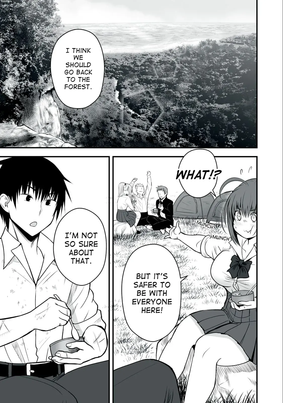 Isekai Rakuraku Survival ~Seizon Skill Kyousha no Ore ga Bishoujo Yonin to Class Mujintou Seikatsu~ — Chapter 5 — Page 1