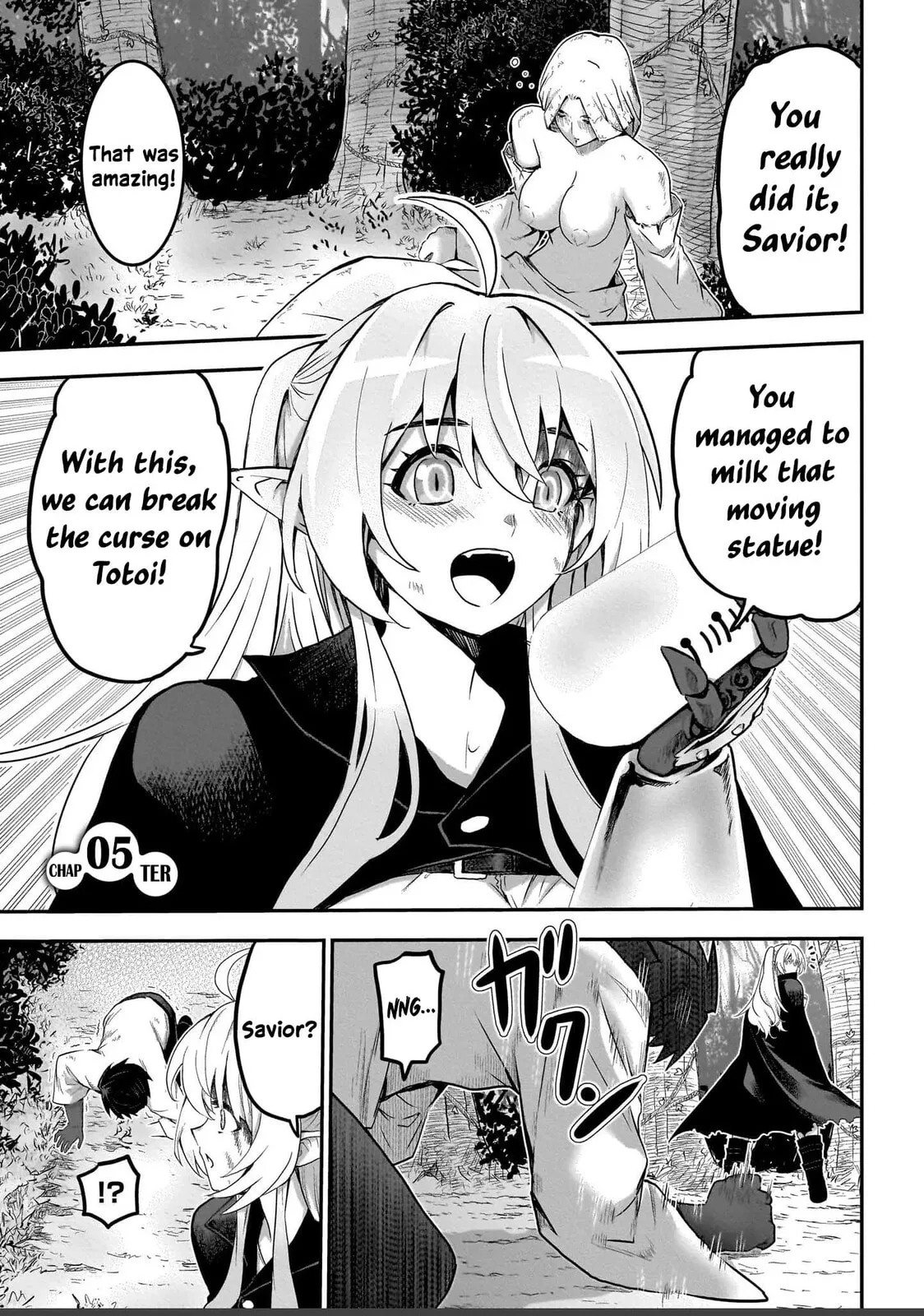 Milk-shibori Hunter no Isekai Sakunyuuki -Nouka no Saenai Otoko ga Arayuru Shuzoku no Chiku-B o Moteasobi-toriko ni Suru- — Chapter 5 — Page 1