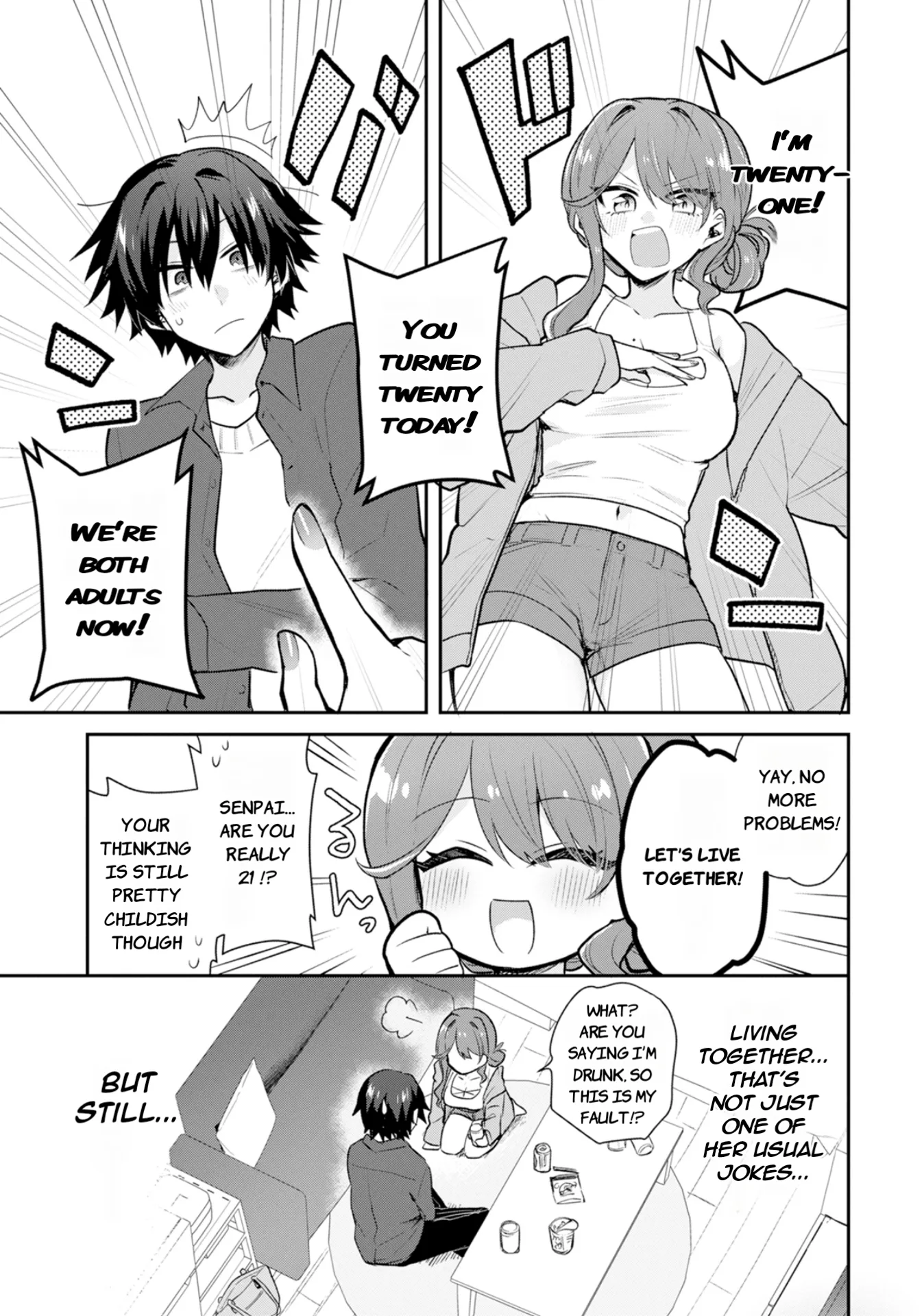 Osake to Senpai Kanojo to no Amaama Doukyo Lovecome wa Nijuusai ni Natte kara
