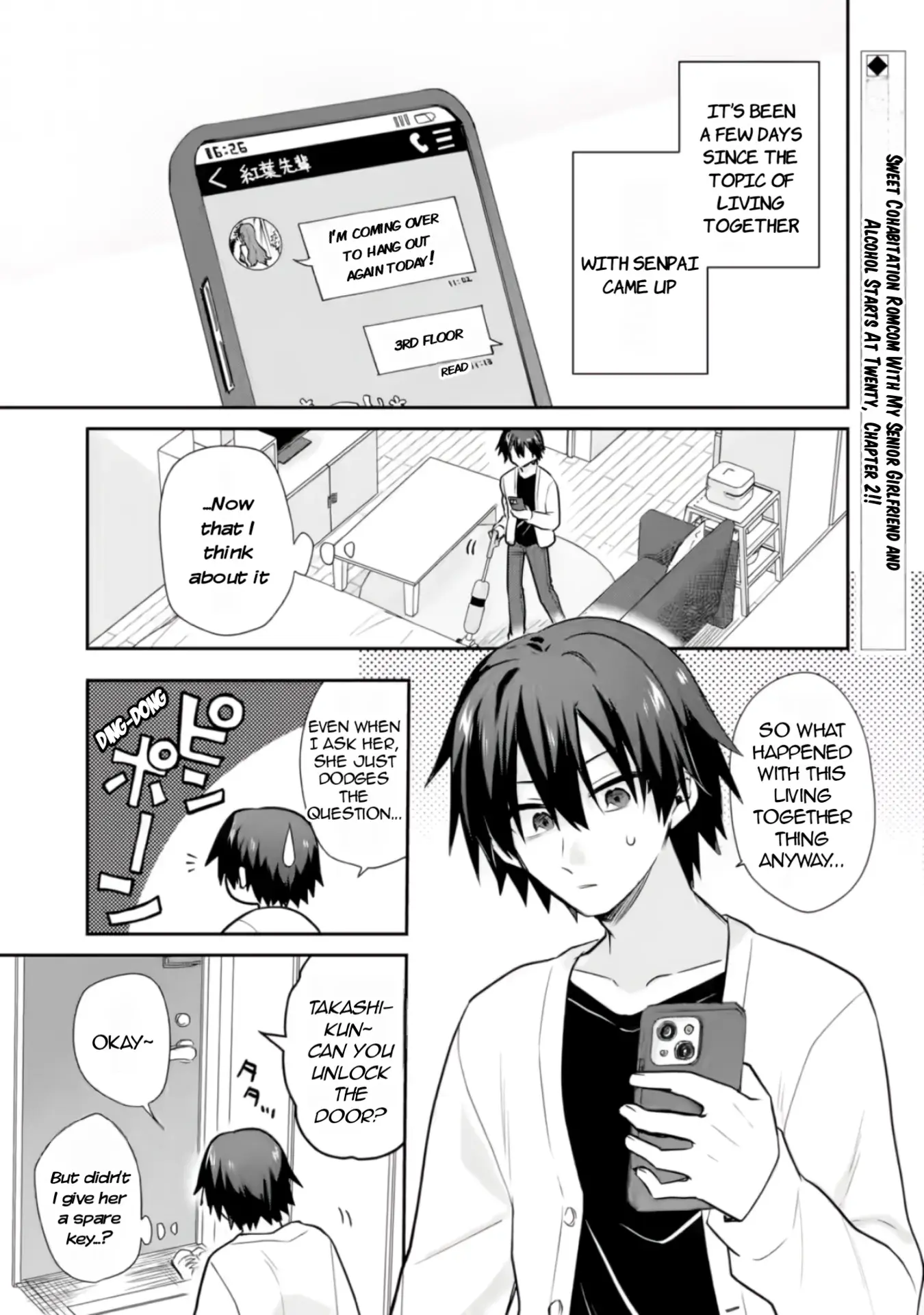 Osake to Senpai Kanojo to no Amaama Doukyo Lovecome wa Nijuusai ni Natte kara — Chapter 2 — Page 2