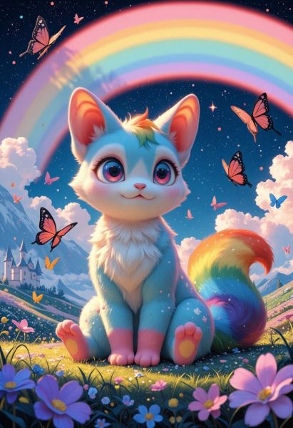 Rainbow cat